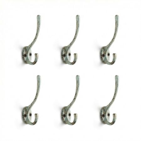 Antique Decorative Iron Hooks-6 Pieces
