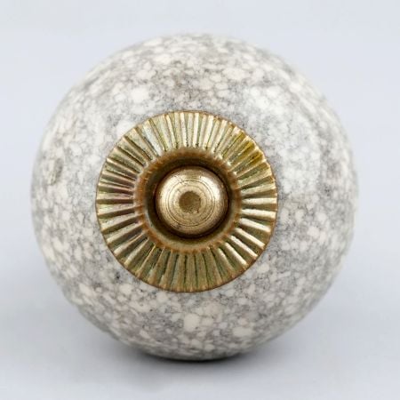 Marble Cream Crackle Ceramic Cabinet Knob
