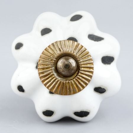 White Etched Melon Knob