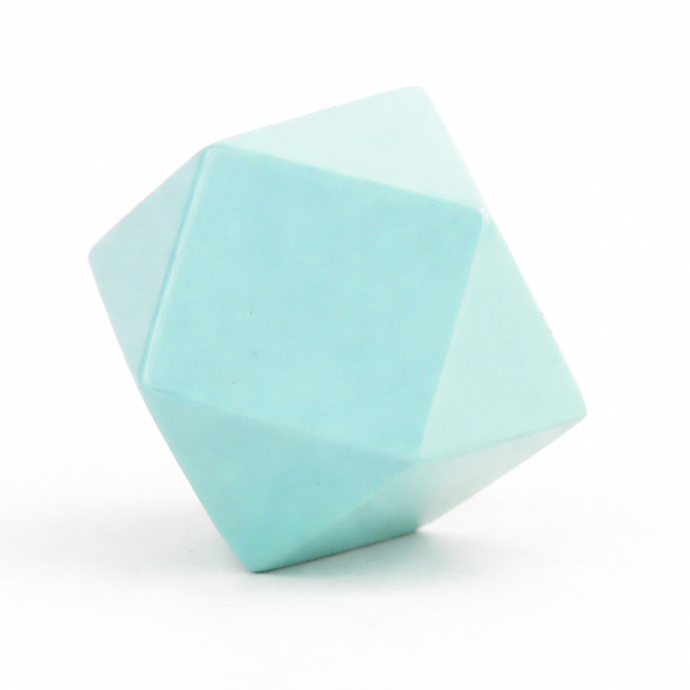 Turquoise Geometric Wooden Cabinet Knob