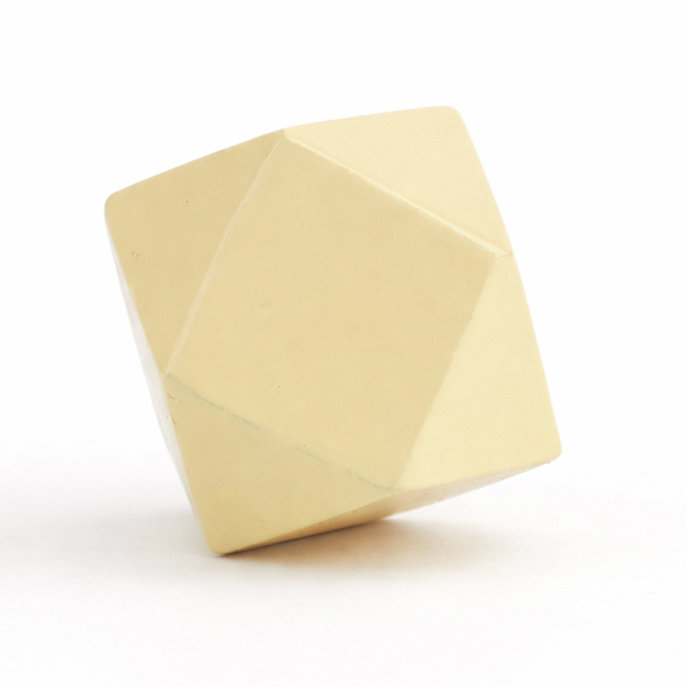 Cream Geometric Wooden Cabinet Knob