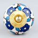 Blue Tiny Flower Leaf Cabinet Knob