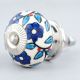 Blue Tiny Flower Leaf Cabinet Knob