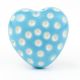 Turquoise Heart Etched Ceramic Knob