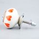 Orange Heart Painted Knob