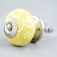 Yellow Flower Ceramic Dresser Knob