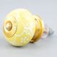 Yellow Flower Ceramic Dresser Knob