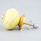 Yellow Flower Ceramic Dresser Knob