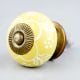Yellow Flower Ceramic Dresser Knob