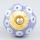 Light Purple Ceramic Floral Cabinet Knob