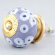 Light Purple Ceramic Floral Cabinet Knob