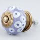 Light Purple Ceramic Floral Cabinet Knob