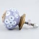 Light Purple Ceramic Floral Cabinet Knob