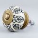 Black Leaf Ceramic Cabinet Knob