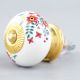 White Floral Leafy Painted Knob