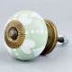 Sage Green White Hearted Ceramic Dresser Knobs Online