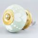 Sage Green White Hearted Ceramic Dresser Knobs Online