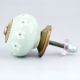 Sage Green And White Tiny Flower Ceramic Drawer Knob Online