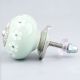 Sage Green And White Tiny Flower Ceramic Drawer Knob Online