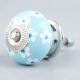 Turquoise Tiny Flowers Ceramic Knobs Online
