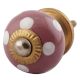 Purple Dotted Small Ceramic Knobs Online