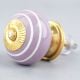 Purple Striped Small Ceramic Knobs