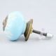 Turquoise Etched Ceramic Knob 39