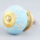 Turquoise Etched Ceramic Knob 39