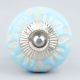 Turquoise Etched Ceramic Knob 39