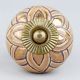 Golden Flower Ceramic Dresser Knob