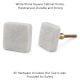 White Stone Square Cabinet Knobs Online-1 Piece