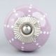 Purple Ceramic Floral Cabinet Knob
