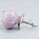 Purple Ceramic Floral Cabinet Knob