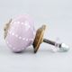 Purple Ceramic Floral Cabinet Knob