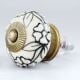 Black Flower Dresser Knob