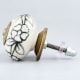 Black Flower Dresser Knob