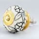Black Flower Dresser Knob