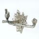 Silver Brass Bird Design Set of 4 Bathroom Hardware Accessories