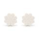 Stone Flower Shaped White Drawer Knob-1 Piece
