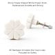 Stone Flower Shaped White Drawer Knob-1 Piece