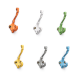 6 Pieces Multicolor Double Prong Iron Decorative Wall Hooks