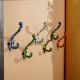 6 Pieces Multicolor Double Prong Iron Decorative Wall Hooks