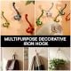 6 Pieces Multicolor Double Prong Iron Decorative Wall Hooks