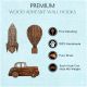 Wooden Adhesive Hot Air Balloon,Car And Rocket Shape Wall Hooks-Pack of 3