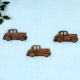 Natural Wooden Adhesive Car Design Wall Hooks-3 Pieces