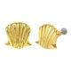 Handmade Golden Brass Scallop Shell Knob – Elegant Cabinet and Drawer Pull-1 Piece