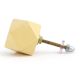 Cream Geometric Wooden Cabinet Knob