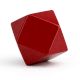 Red Geometric Wooden Cabinet Knob