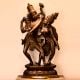 Handcrafted Brass Radha Krishna Dancing Statue – Antique Finish Spiritual Home Decor Idol