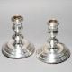 Vintage English Sterling Silver RC Maker Candle Stand in Pair